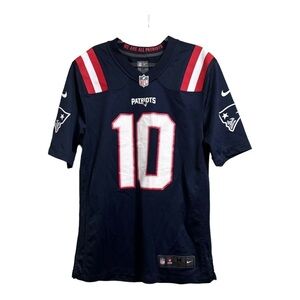 Mac Jones Patriots Jersey #10 NFL Blue Sz Medium